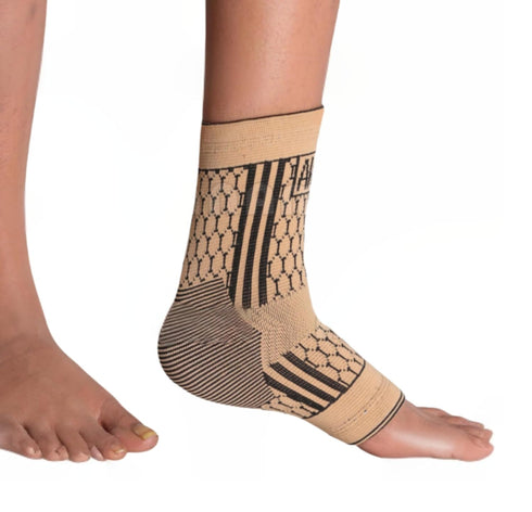 farmer's craft Ankle Brace Support Sleeve & Moisturizing Treatment for Cracked Heel, Adjustable Neoprene Socks (Medium)