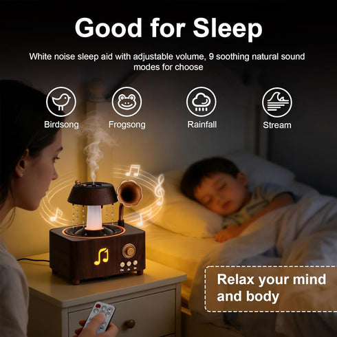Mor bou 7-Color 2 Morbou Raindrop Aroma Diffuser Room Humidifier with White Noise, Air Mist Essential Oil Diffuser