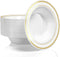Stock Your Home Plastic Party Bowls, 50 Pack 12 Oz Elegant Disposable Dinnerware for Catering and Holidays