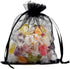 50pcs Organza Bags 3.54''x4.33'' Satin Drawstring Pouch, Wedding Party Favor Gift Bag, Black