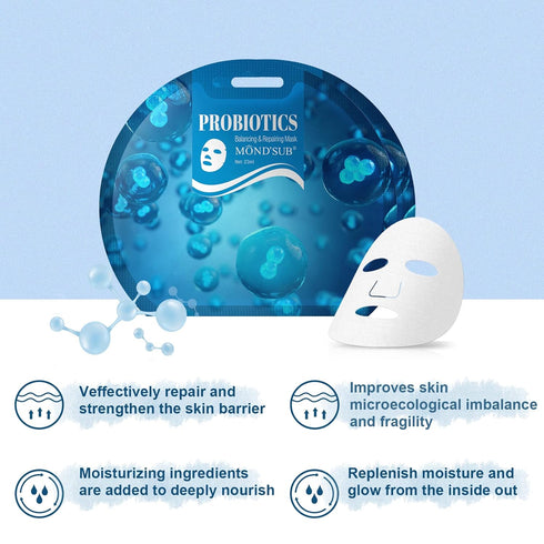 MOND'SUB Fruit Facial Mask | Probiotics Balancing Repairing Mask 7 Sheets for All Sensitive Skin Types