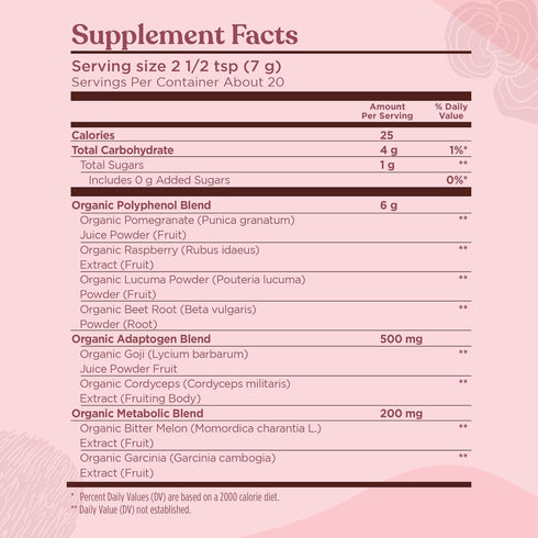 Four Sigmatic Organic Pre Workout Powder with Superfood Adaptogens & Antioxidants | Natural Pre Workout with Beetroot