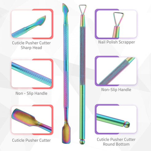 Utopia Care Cuticle Trimmer Set with Cuticle Pusher, Professional Nail Kit, Sharp Cuticle Nippers and Remover Tool