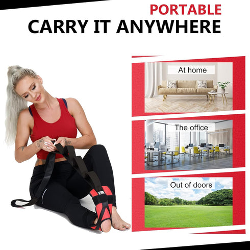 Foot and Calf Fascia Stretcher for Plantar Fasciitis - Physiotherapy Stretching Strap for Heel Spurs, Calf, Thigh, Hip