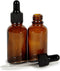 Vivaplex Amber 4 oz Glass Bottles with Glass Eye Droppers, 2 Pack