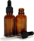 Vivaplex Amber 4 oz Glass Bottles with Glass Eye Droppers, 2 Pack