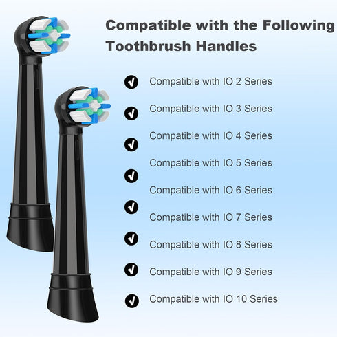 JSMIOROSE 2/3/4/5/6/7/8/9/10 (8 Replacement Head Compatible with Oral B IO Series Electric Toothbrush, Brush Heads