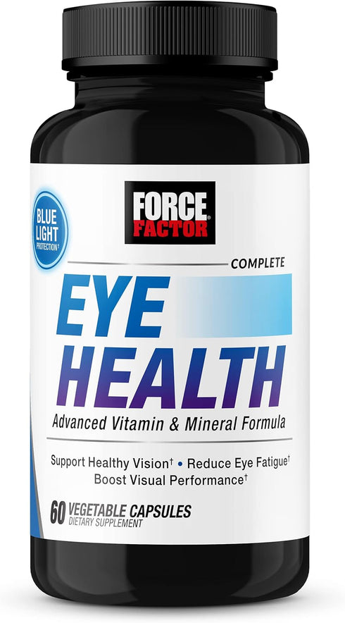 FORCE FACTOR Complete Eye Health, 60 Capsules | Clinical Strength Eye Vitamins with Lutein & Zeaxanthin for Vision