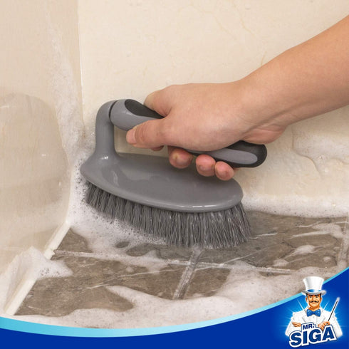 MR.SIGA Heavy Duty Scrub Brush - 2-Pack Cleaning Brush with Comfortable Grip for Bathroom, Shower, Sink, Floor