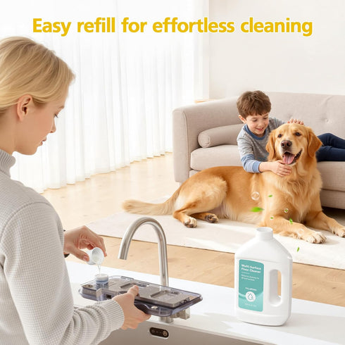 VILLAPOOL 33.81 Oz Floor Cleaning Solution Compatible with Dreame All Robot Vacuums & Wet Dry Vacuums, Residue-Free