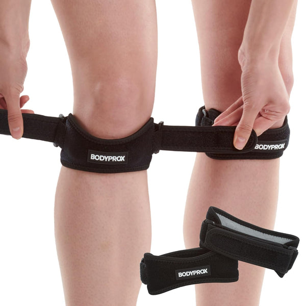 Bodyprox Patella Tendon Knee Strap, 2 Pack Knee Pain Relief Support Brace for Hiking, Soccer, Basketball
