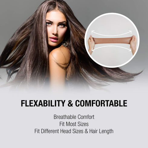 STUDIO LIMITED 12 PCS Ultra Thin & Expandable Stocking Wig Cap, 2 Wig Caps per Pack (6 Pack, Transparent)