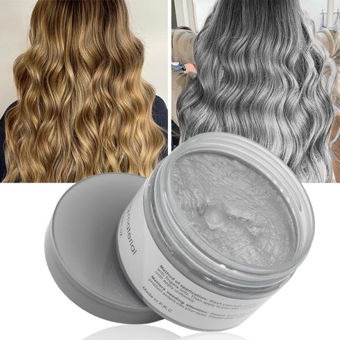 SOVONCARE Sliver Gray Temporary Hair Color Wax, Washable Gray Hair Dye for Men & Women, 4.23 oz
