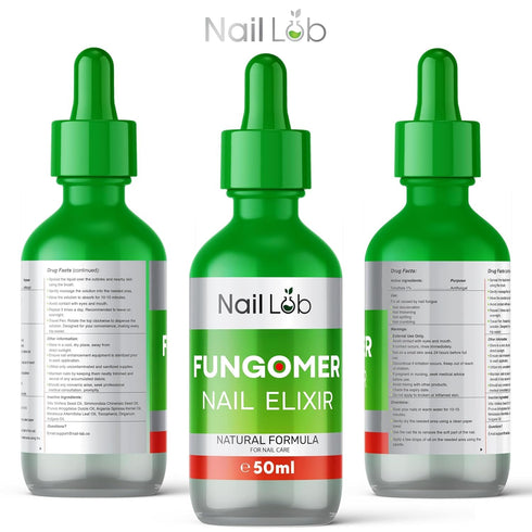 Nail Lab 50 ml 3 ml Premium Fu Nail Elixir for Toenails - | Includes Pen & File | Extra Strong Nail Care Strengthener |