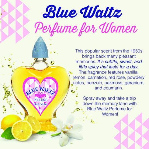 Blue Waltz Perfume for Women, Classic 0.63 oz, 3 pack