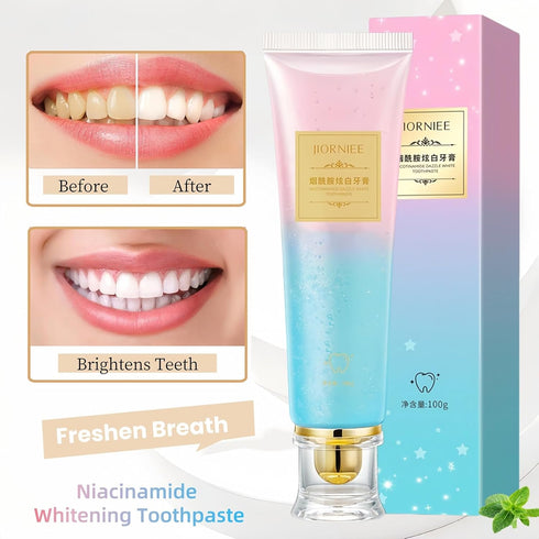 THZCU (1Pcs) Niacinamide Whitening Toothpaste, Fresh Breath Deep Cleaning Triple Stain Removal Radiant Whitening