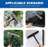 15.9" Window Squeegee for Car, 2 in 1 Window Cleaner with Long Stainless Steel Handle for Gas Station and Outdoor