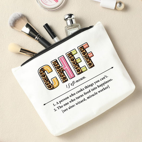 Chef Definition Makeup Bag, Cosmetic Bag for Cooking Lover, Best Chef Gifts for Women, Baking Lover