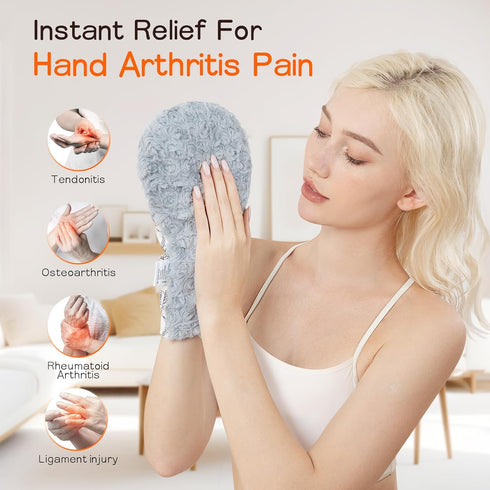 Hihealer 2024 Newest Microwavable Therapy Mittens - Moist Heat Gloves for Stiff Joints, Self Care Gifts for Women