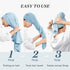 YFONG Large Towel Wrap for Women, Soft Microfiber Hair Drying Towel with Elastic Band