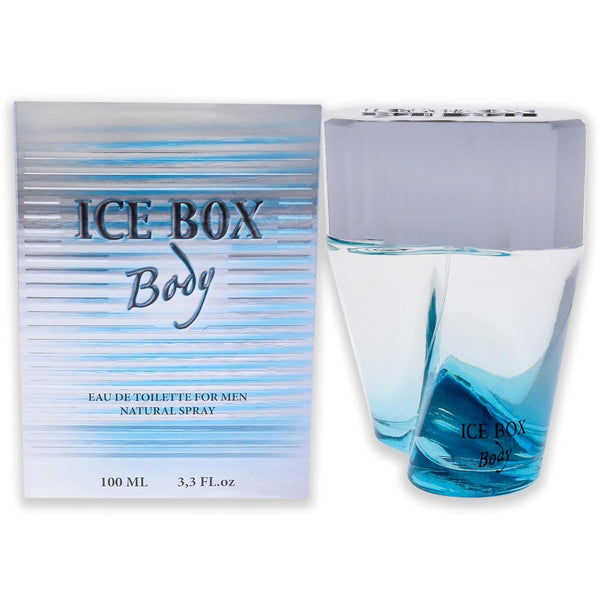 New Brand Perfumes Ice Box Body EDT Spray for Men, 3.3 oz