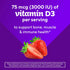 vitafusion Extra Strength Vitamin D3 Gummy, Strawberry Flavored, 120 Count, Bone and Immune System Support