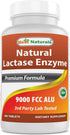 Best Naturals Lactose Intolerance Relief Tablets, Natural Lactase Enzyme, 9000 FCC ALU, 180 Count