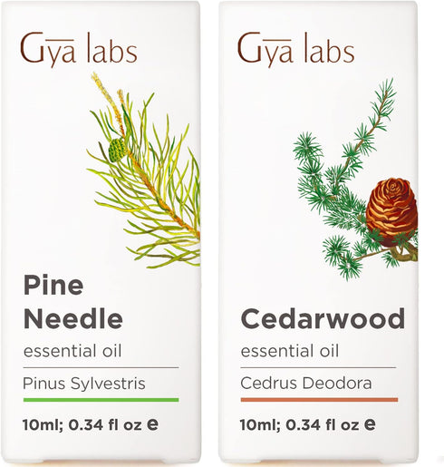 Pine Needle Oils for Diffuser & Cedarwood Oil for Hair Set -