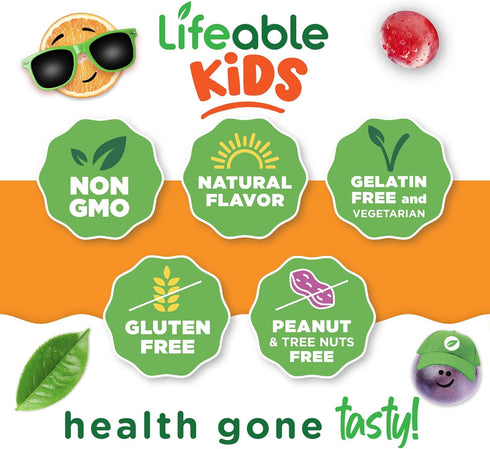 Doctors Finest Multivitamin Gummies for Kids - Vegetarian, Gluten-Free, Great Tasting Fruit Flavors, 120 Jellies