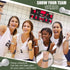 Volleyball Hair Ties - 20 Pcs Accessories, No Crease Ribbon Ponytail Holders for Girls Women Players (Black, White)