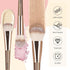 MAANGE 18 Pcs Premium Synthetic Makeup Brushes Set, Soft Foundation Powder Eyeliner Brushes (Champagne)