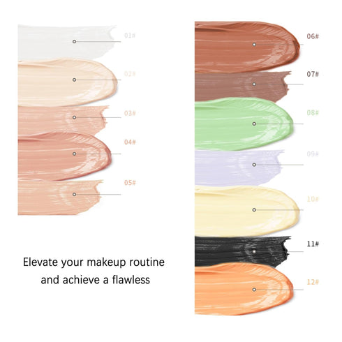 Mallofusa Face Makeup Concealer Foundation Palette, Creamy Moisturizing, 0.49oz (Green)