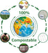 100% Compostable Heavy Duty Forks and Spoons, Biodegradable Disposable Cutlery for Parties, BBQ, Weddings