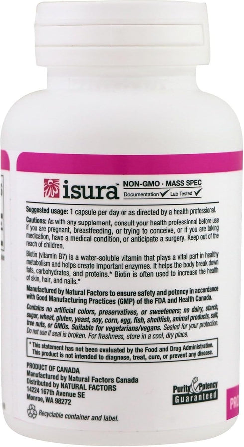 Natural Factors Biotin 10000Mcg, 60 CT