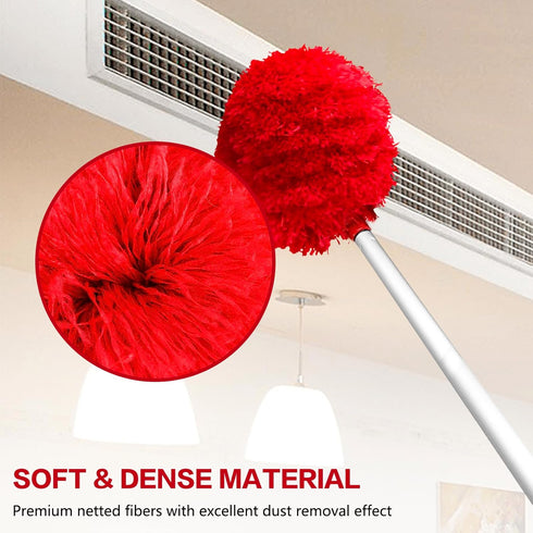 Ceiling Fan Cleaner Duster, Reusable Microfiber Blade Cleaner with Extension Pole Adjusts 13 to 49.7 Inch for Cleaning