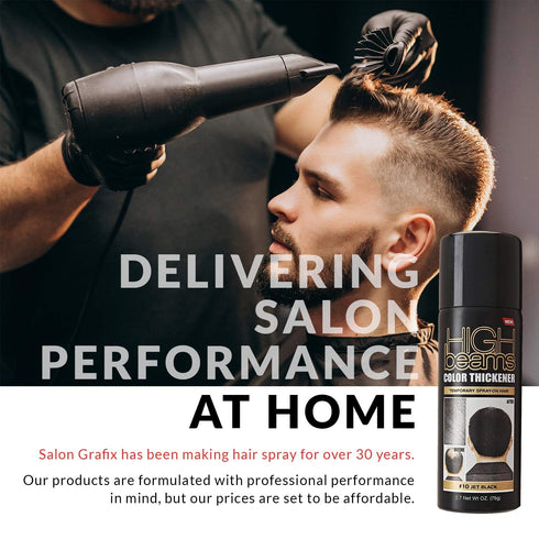 Salon Grafix High Beams Color Thickener Temporary Spray, Jet Black, 2.7 oz Hair Color