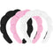 3 Pack Spa Headbands for Washing Face, Makeup Headband, Terry Cloth Puffy Hair Band for Skincare