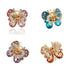 Ruihfas Fashion 4Pcs Rare Crystal Rhinestone Butterfly Bangs Clip Bow Hair Claw Gripper for Women
