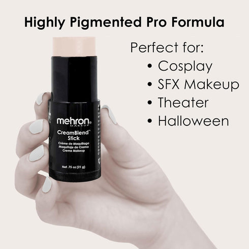 Mehron Makeup CreamBlend Stick - Face Paint, Body Paint, & Foundation Cream, .75 oz