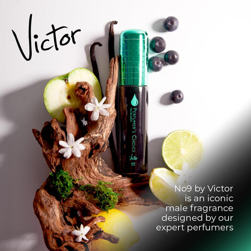Perfumer's Choice No 9 Victor by Milton-Lloyd - Men's Perfume - Aromatic Amber Scent, 1.7 oz EDP Spray