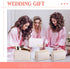 Hillban 6 Pcs Bride and Bridesmaid Cosmetic Bag, Waterproof Makeup Pouch for Bridal Shower, Wedding (White, Ivory White)