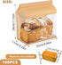 Limbeuuu 100 Packaging 11.2 4.3 8.7 Pcs Heavy Duty Large Paper Bread Bags with Tin Tie Tab Lock, Loaf Bag with Clear