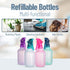 Refillable Stream and Spray Colored Squirt Bottles, 12oz Refillable Mister Bottle for Cleaning, Gardening, Grooming (3