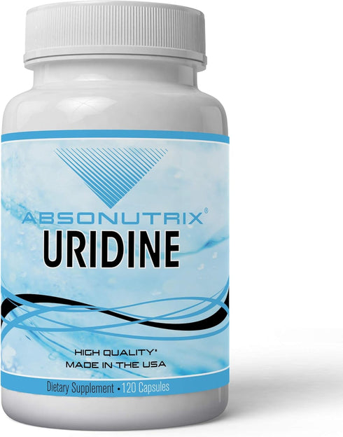 Absonutrix Uridine Monophosphate (Choline Enhancer) - 500mg per Capsule, 120 Vegetable Capsules Made in USA