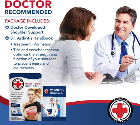 Dr. Arthritis Doctor Developed Shoulder Brace for Pain Relief & Recovery – Left Right Shoulder Brace for Women Men,
