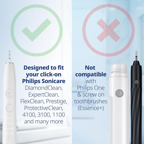HX6088b 8 Pack demirdental Toothbrush Heads mini Sensitive Compatible with Philips Sonicare Toothbrush Heads - Soft