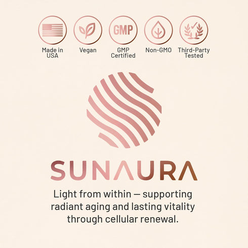 SUNAURA 10 3HCl) 60 Spermidine Supplement mg (Spermidine High Potency Autophagy & Cellular Renewal Support Longevity