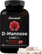 NatureBell D-Mannose 500mg Capsules, 240 Veggie Capsules + Cranberry Extract 400mg, Fast Acting UTI Support for Women &