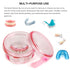 No Leak & Non-Slip Partial Denture Case, Retainer Bath Box with Strainer Basket and Brush, Dishwasher Safe