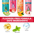 NOHOO Fluoride Free Foam Toothpaste Kids Fruit Flavour,Natural Training Toothpaste for Baby Toddler Children Oral